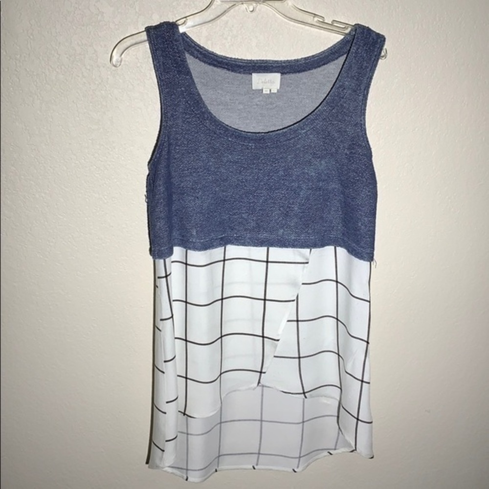 Anthropologie Deletta WindowpaneTank Size X-Small - Picture 2 of 7